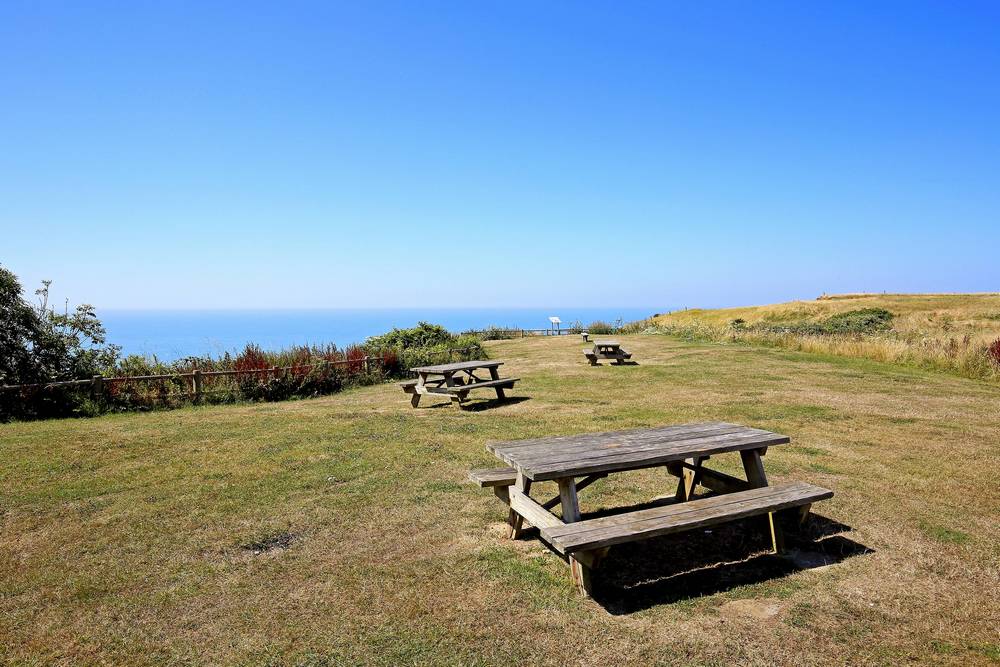 Campingplatz Huttopia Les Falaises in Saint-Pierre-en-Port, Normandie,  Frankreich