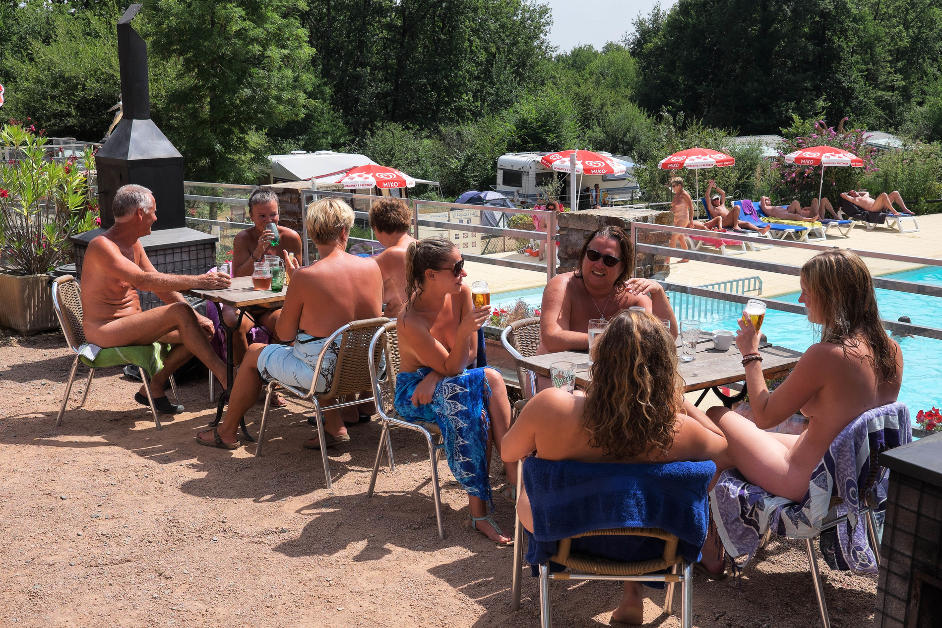 Naturisten-Campingplatz Creuse Nature in Boussac-Bourg, Nouvelle-Aquitaine,  Frankreich